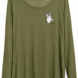 Gallina Ribelle in corsa — T-shirt verde oliva
