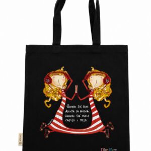 Shopper nera Quando sta bene ascolta la musica